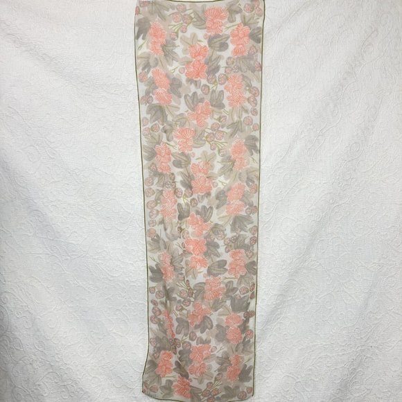 Vera Neumann 60s Butterfly Vintage Silk Chiffon Oblong Scarf - Picture 8 of 9